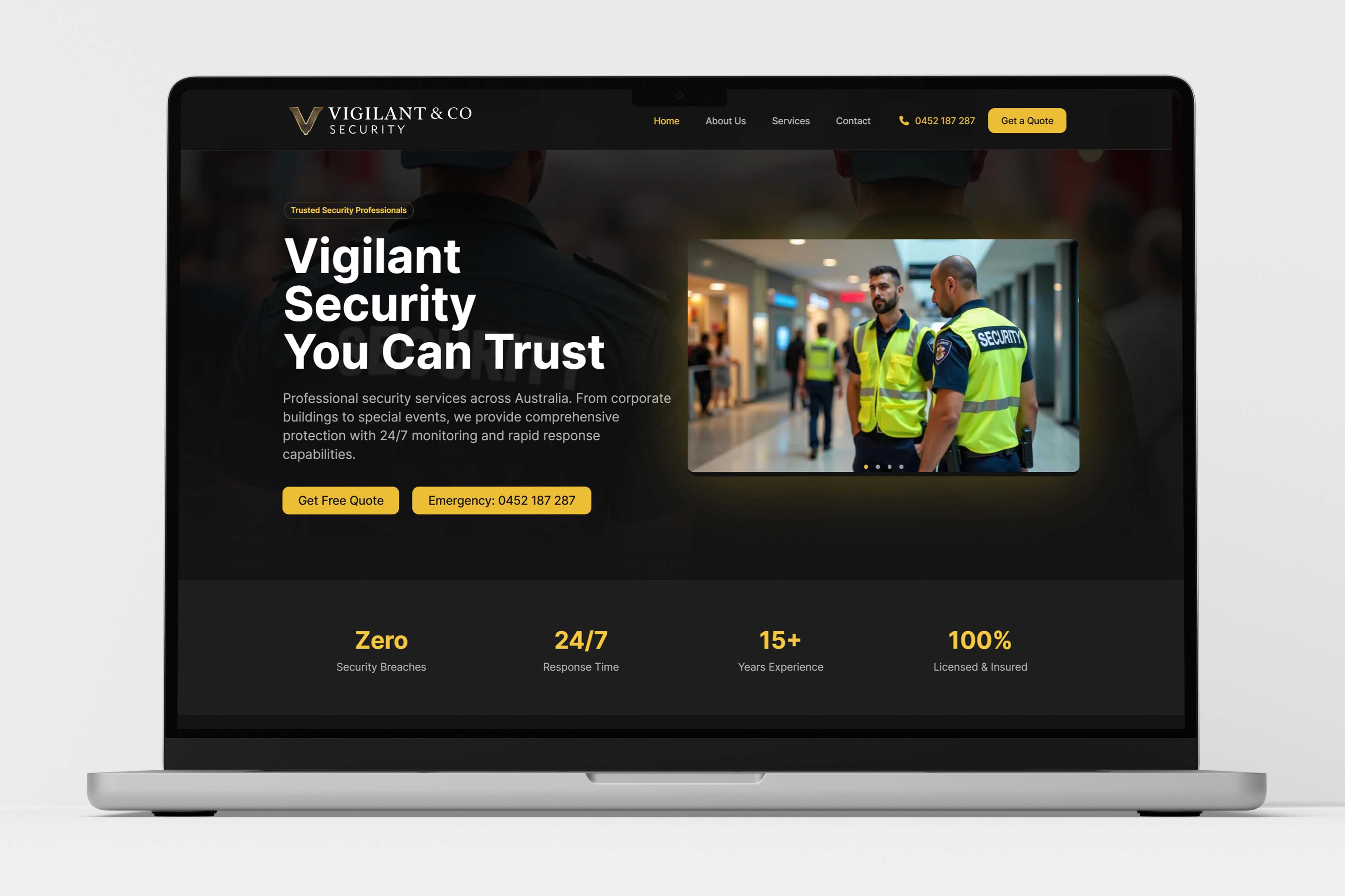 Vigilant Security Services screenshot
